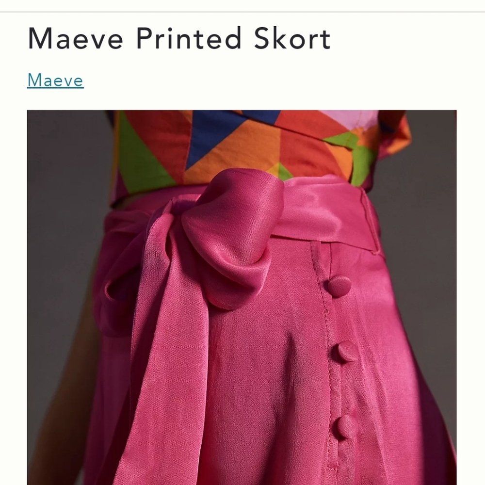 Anthropologie pink maeve skort